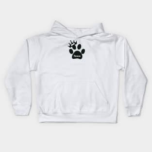 Fezco name made of hand drawn paw prints Kids Hoodie